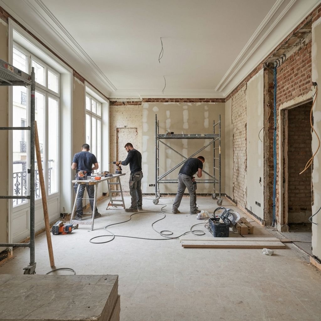 Rénovation d'appartement à Paris en cours