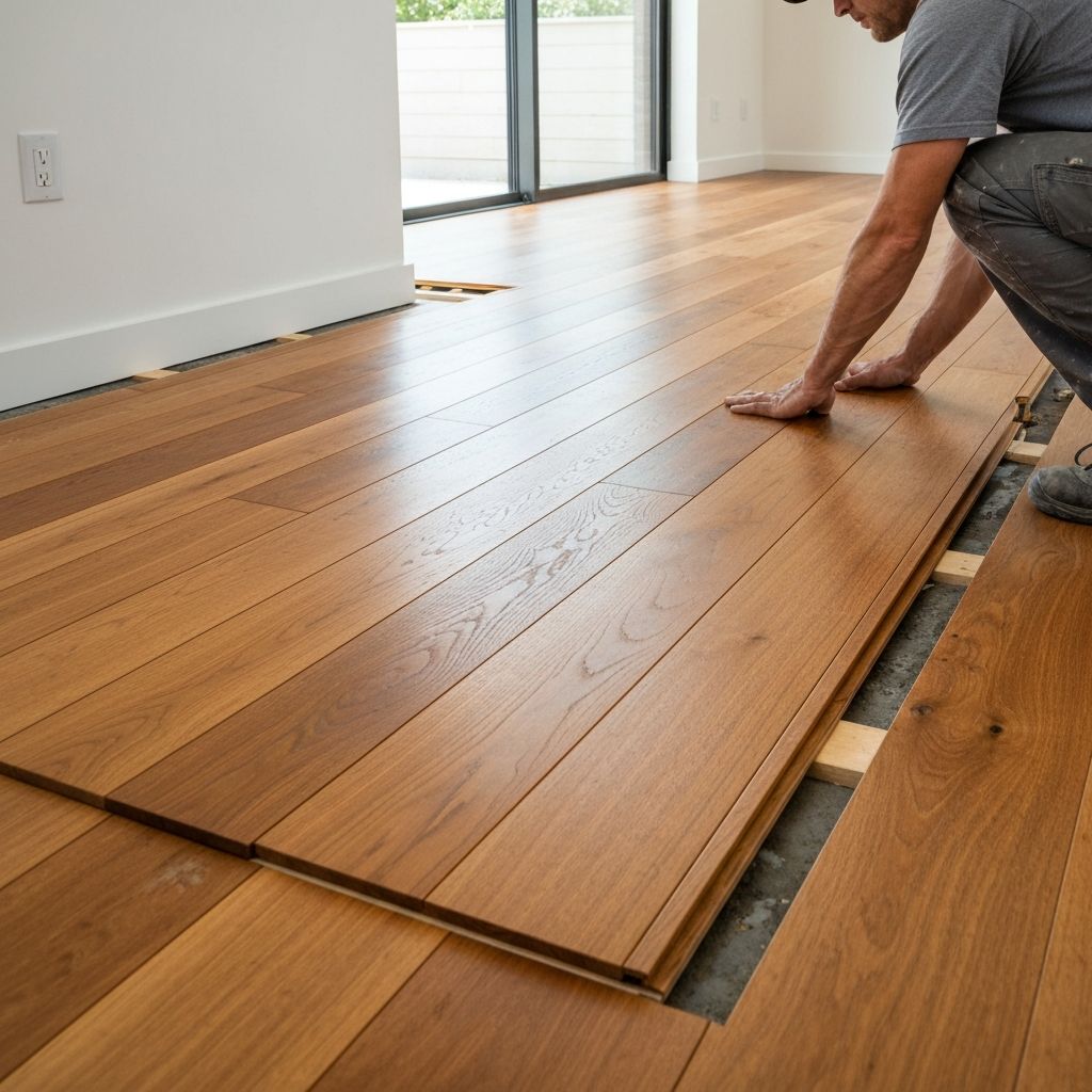 Installation de parquet moderne